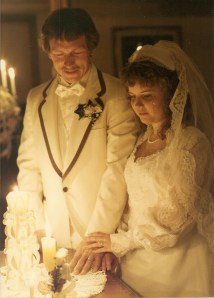 Kim and Ronald_unity candle_wedding June 21 1985
