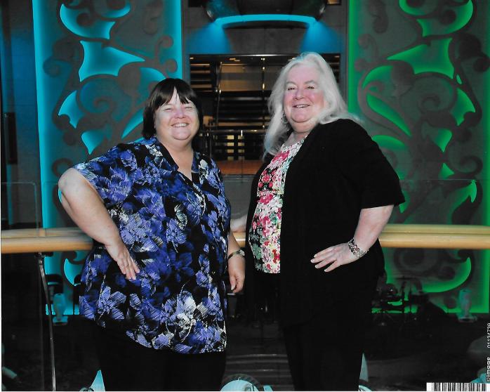 Kim and Cathy on ship