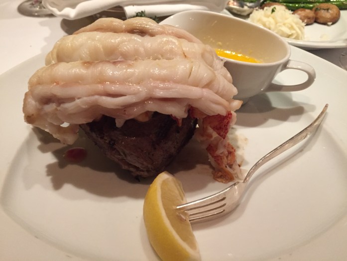 Dinner at Pinnacle Grill_12 oz Lobster Tail on Petite Filet